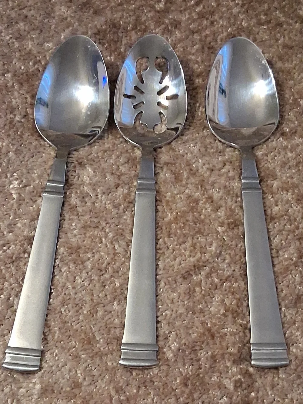 Cuisinart Silver Stainless Steel 3-Piece Serving Spoon Set